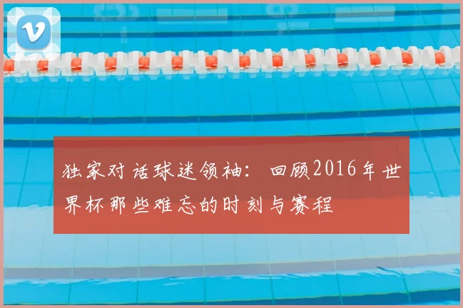独家对话球迷领袖:回顾2016年世界杯那些难忘的时刻与赛程